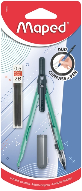 Penpasser Maped 3-delig assorti