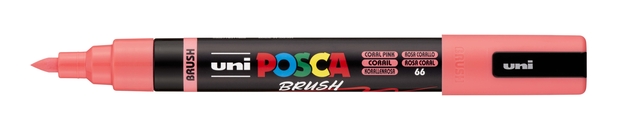 Paintmarker Uni POSCA PC-5BR brushpunt medium koraal