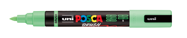Paintmarker Uni POSCA PC-5BR brushpunt medium lichtgroen