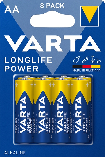 Batterij VARTA Longlife Power 8x AA