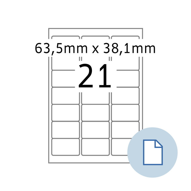 Etiket HERMA 8417 A4 EXPR 500 63.5×38.1mm wit 10500 stuks