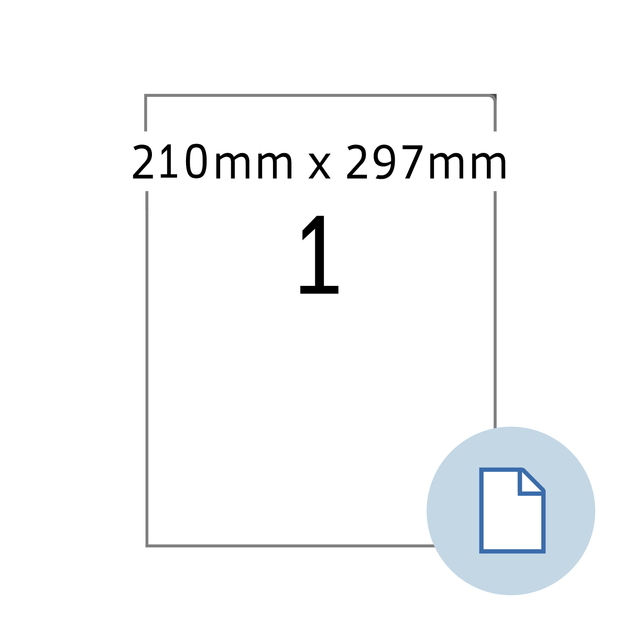 Etiket HERMA 8422 A4 EXPR 500 210x297mm wit 500 stuks