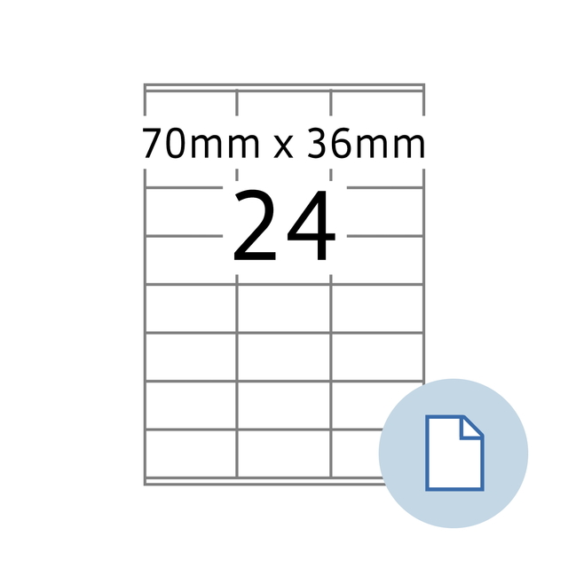 Etiket HERMA 8418 A4 EXPR 500 70x36mm wit 12000 stuks