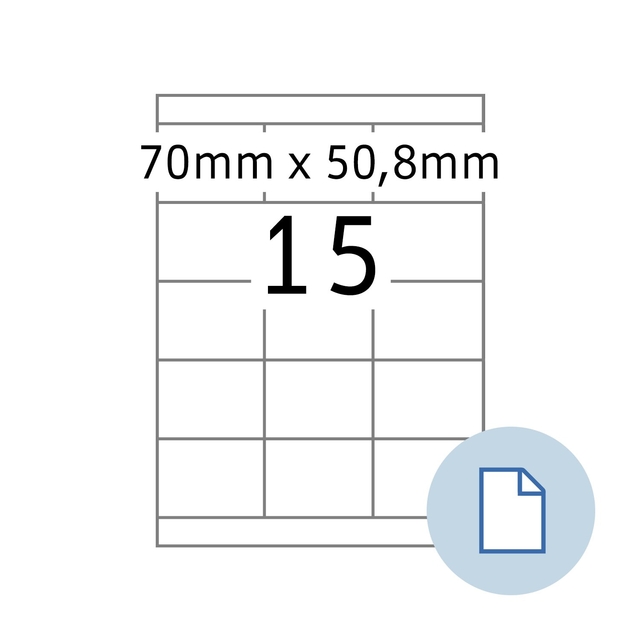 Etiket HERMA 8415 A4 EXPR 500 70×50.8mm wit 7500 stuks
