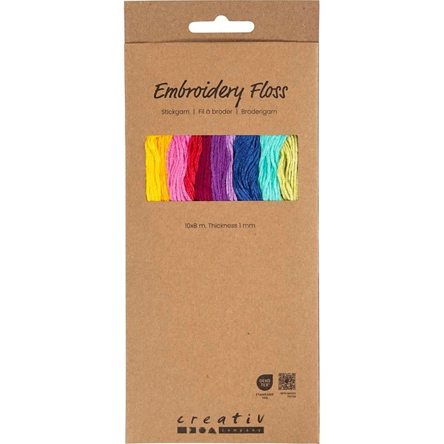 Borduurgaren Creativ Company 8mx1mm set à 10 kleuren