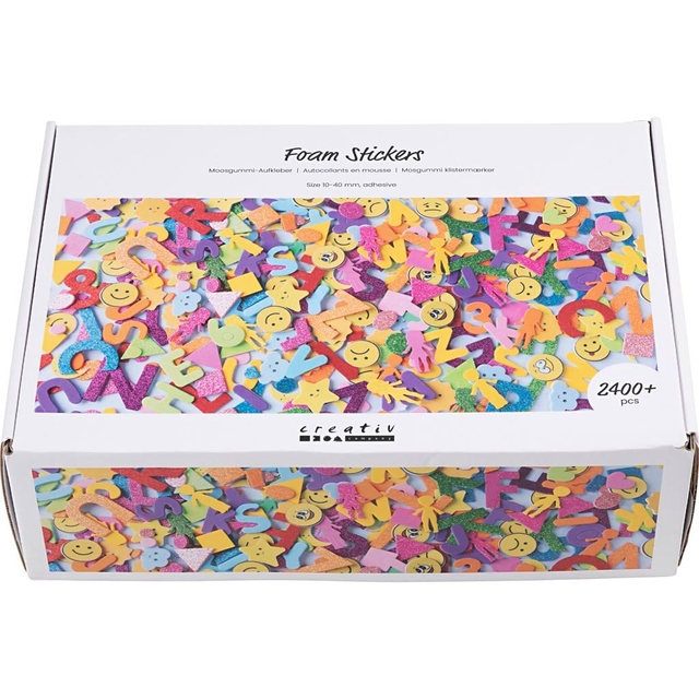 Foamstickers Creativ Company diverse vormen zelfklevend doos à 2640 stuks assorti
