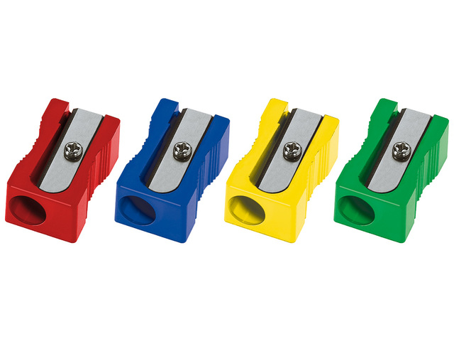 Puntenslijper Westcott enkel blokvorm kunststof assorti 20 stuks