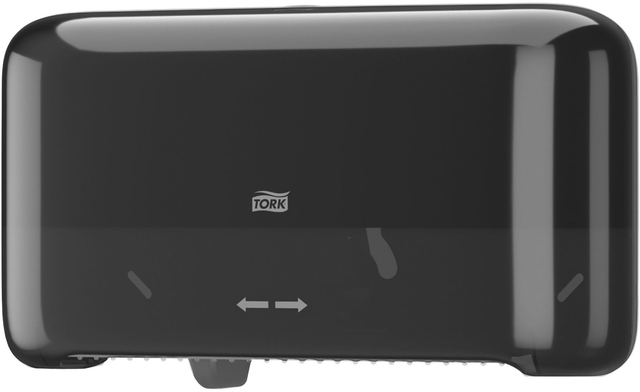 Toiletpapierdispenser Tork T7 Elevation Optiserve Coreless medium duo zwart 558068