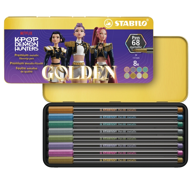 Viltstift STABILO Pen 68 K-Pop Demon Hunters metallic 8st