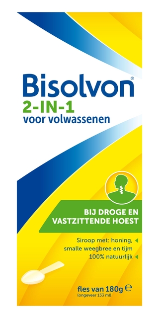 Hoestdrank Bisolvon 2-in-1 volwassenen 133ml