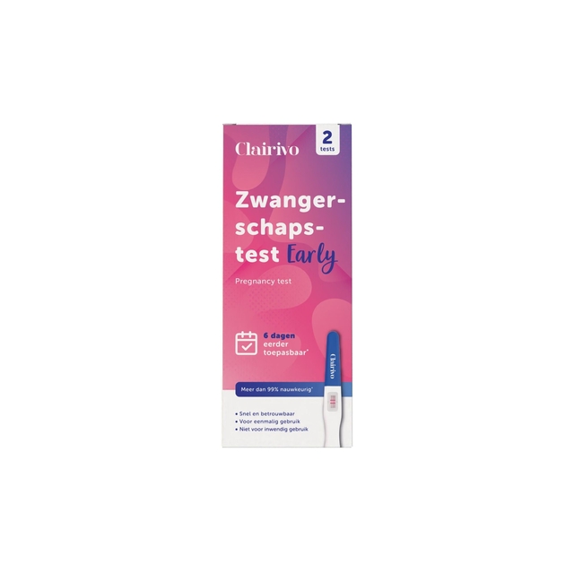 Zwangerschapstest Clairivo Early 2 stuks