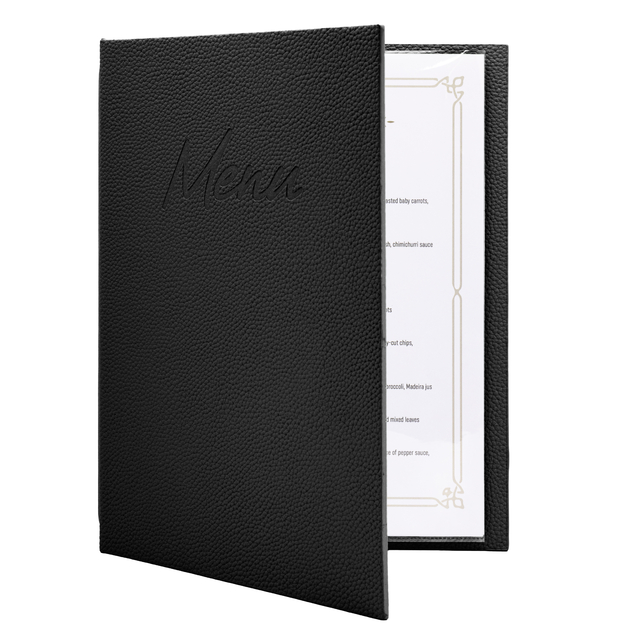 Menukaart Securit Signature A4 zwart