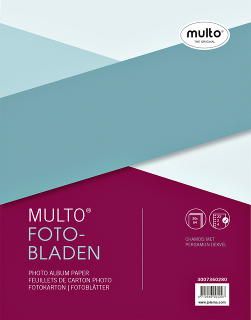 Interieur Multo fotobladen A4 23-gaats met dekvel 20vel chamois