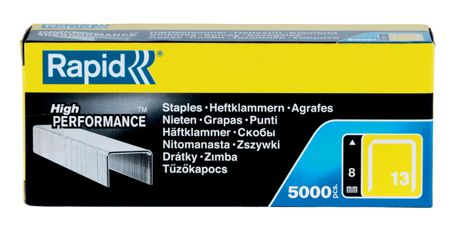 Nieten Rapid 13/8 gegalvaniseerd standaard 5000 stuks