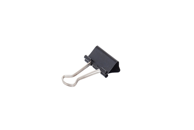 Papierklem MAUL 213 Foldback 25mm zwart 12 stuks