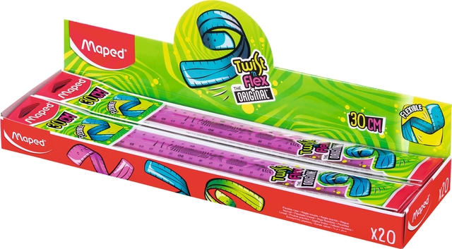 Liniaal Maped Twist ’n Flex 30cm assorti