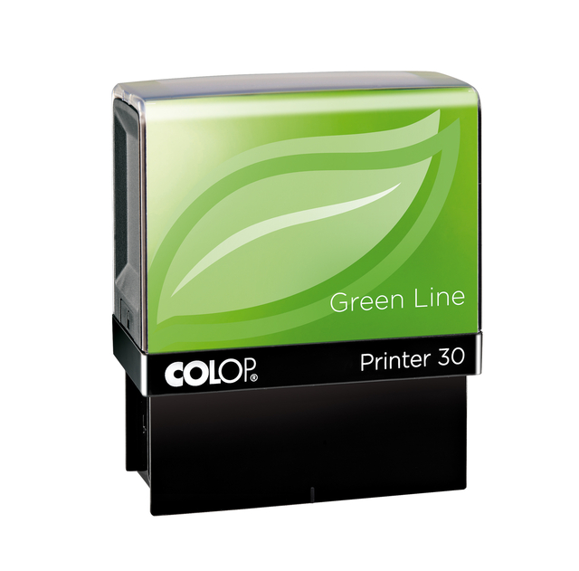 Tekststempel Colop 30 green line personaliseerbaar 5regels 47x18mm