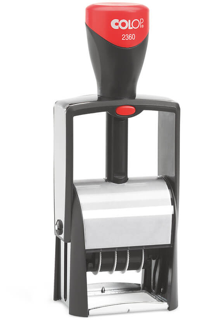 Woord-datumstempel Colop 2360 personaliseerbaar 30×45