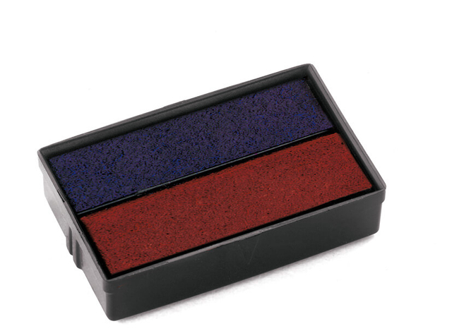 Stempelkussen Colop 6E/10 rood blauw