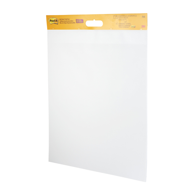 Meeting chart Post-it 566 Super Sticky 50.8×58.4cm wit incl Command bevestigingsstrip 2 stuks