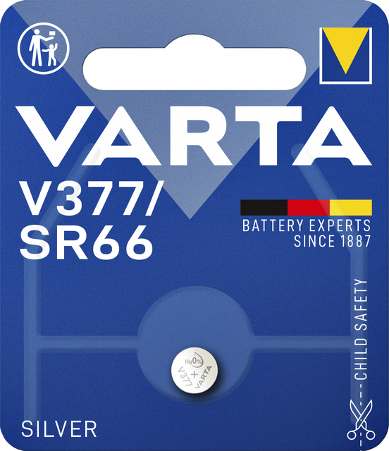 Batterij Varta knoopcel V377 horloge blister à 1stuk
