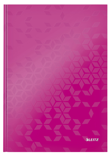 Notitieboek Leitz WOW A4 160 pagina’s 90gr lijn roze