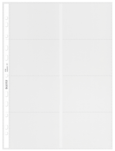 Showtas Leitz Premium voor visitekaartjes copy safe PP A4 glashelder 10 stuks