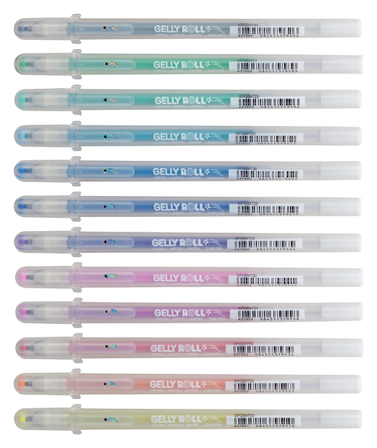 Gelschrijver Sakura Gelly Roll Stardust set à 12 kleuren