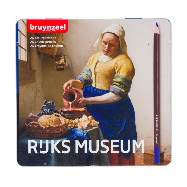 Kleurpotloden Bruynzeel Melkmeisje blik à 24 stuks assorti