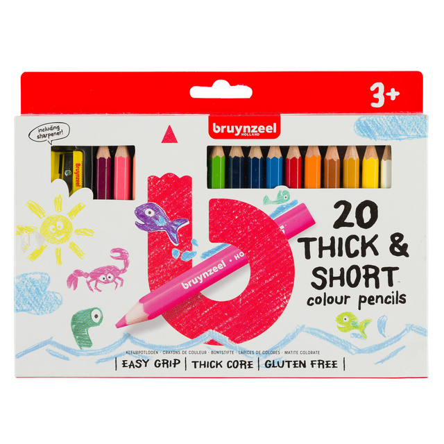Kleurpotloden Bruynzeel Kids Kortjakje blister à 20 stuks assorti