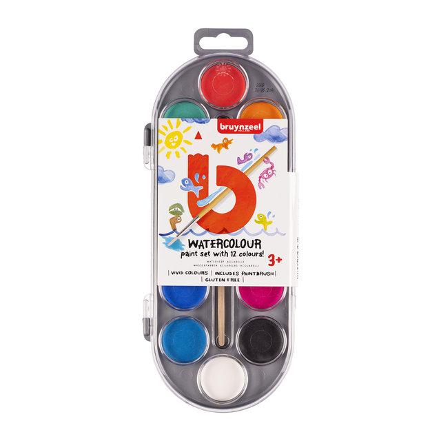 Verfdoos Bruynzeel Kids 12 kleuren