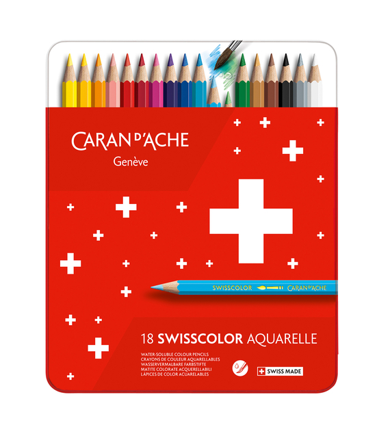 Kleurpotloden Caran d’Ache Swisscolor aquarel 18 stuks assorti