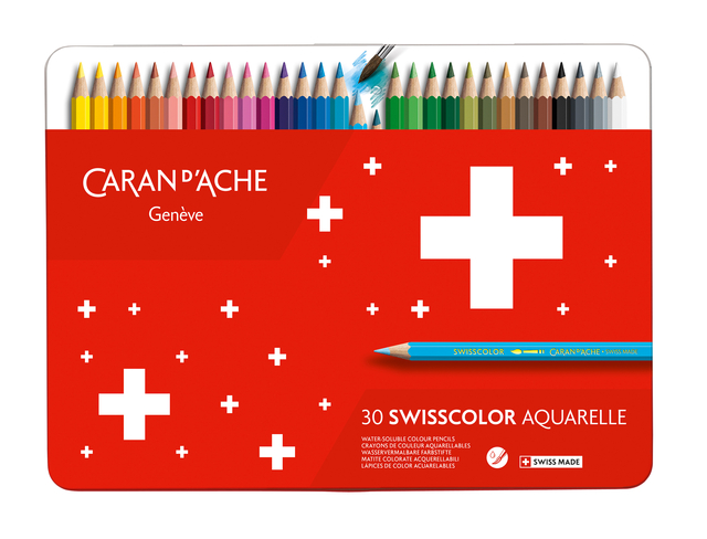 Kleurpotloden Caran d’Ache Swisscolor aquarel 30 stuks assorti