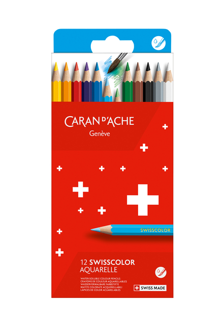 Kleurpotloden Caran D’ache aquarel doos à 12 stuks