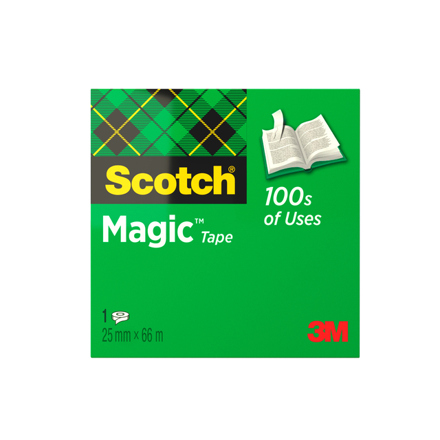 Plakband Scotch Magic 810 25mmx66m onzichtbaar mat