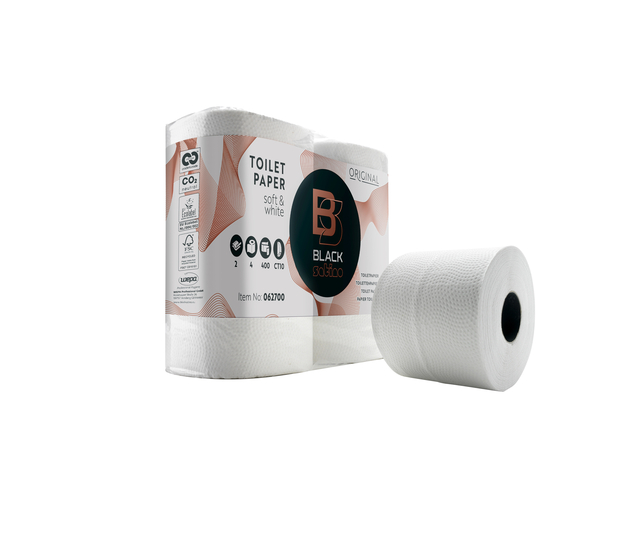Toiletpapier BlackSatino CT10 Original 2-laags 4×400 vel wit 062700