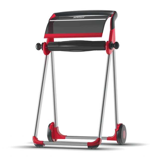 Poetspapierdispenser Tork W1 Performance vloerstandaard rood 652008