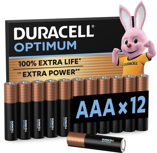 Batterij Duracell Optimum 100% 12xAAA