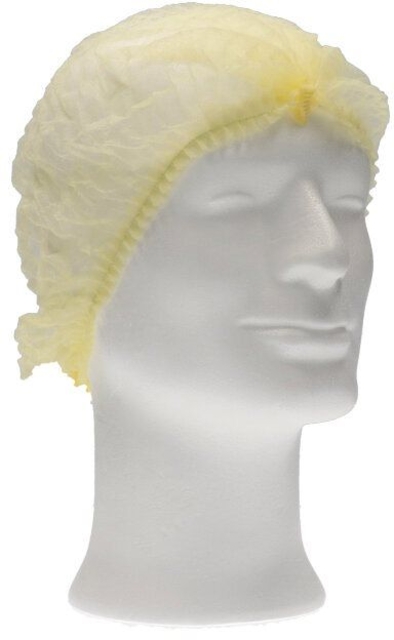 Haarnet CMT clip non-woven L 53cm PP geel 100 stuks