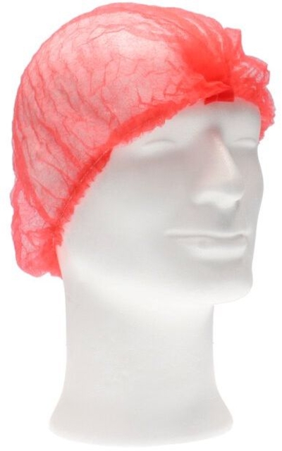 Haarnet CMT clip non-woven M 49cm PP rood 100 stuks