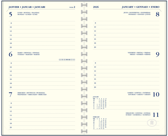 Agendavulling 2026 Ryam Memoplan 7 7dagen/2pagina’s