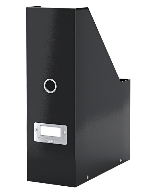 Tijdschriftencassette Leitz WOW click & store gerecycled karton zwart