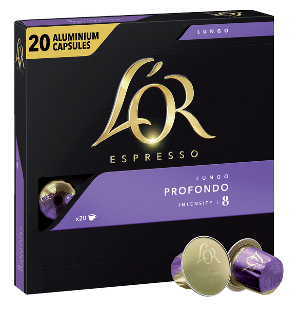 Koffiecups L’Or espresso Lungo Profondo 20 stuks