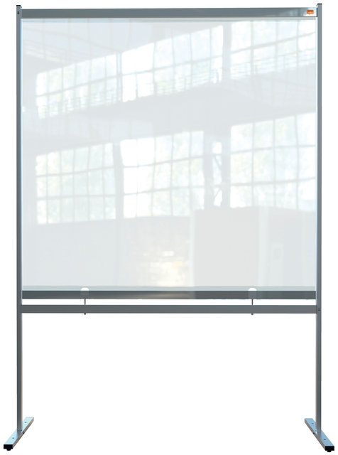 Scheidingswand Nobo vrijstaand doorzichtig PVC 148x206cm