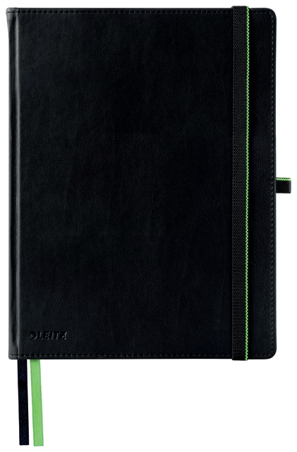 Notitieboek Leitz Complete 187x242mm lijn 160 pagina’s 100gr zwart