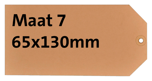 Label karton nr 7 200gr 65x130mm chamois 1000 stuks