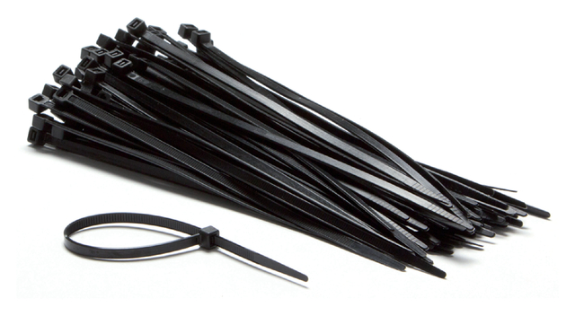 Inbindstrips IEZZY nylon 2.5x100mm D 20.5mm zwart 100 stuks