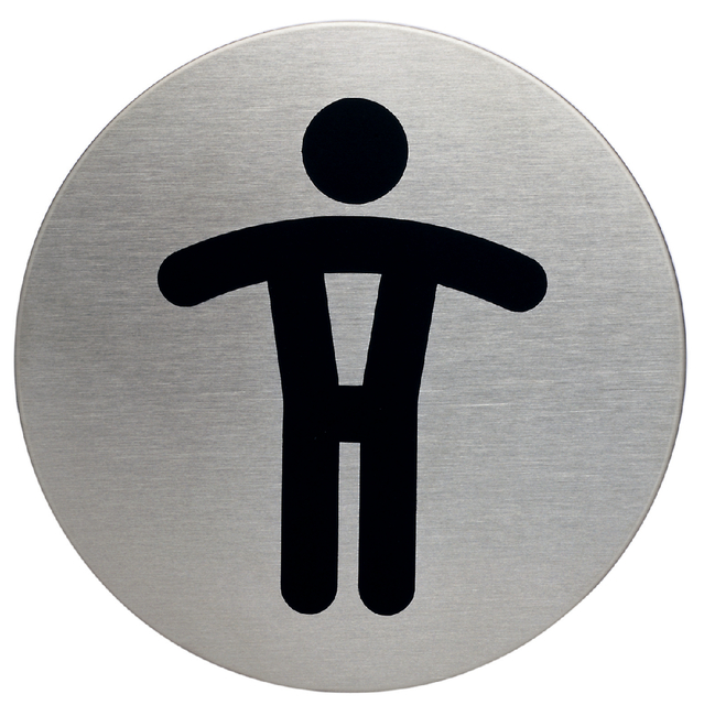 Infobord pictogram Durable 4905 wc heren rond 83Mm