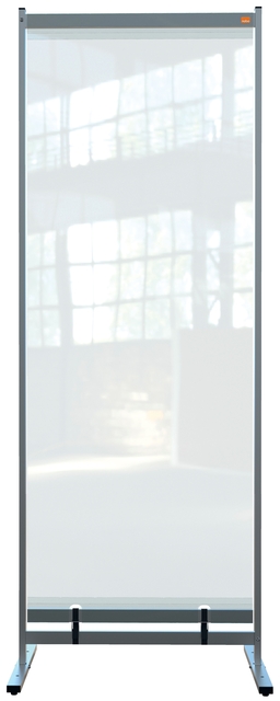 Vloerscheidingspaneel Nobo vrijstaand doorzichtig PVC 78x206cm