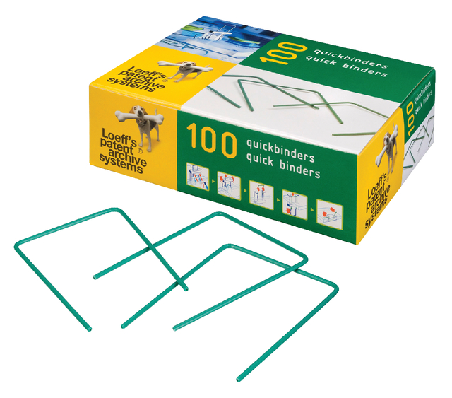 Bundelbeugel Loeff’s 1215 Quickbinder 100mm groen 100 stuks